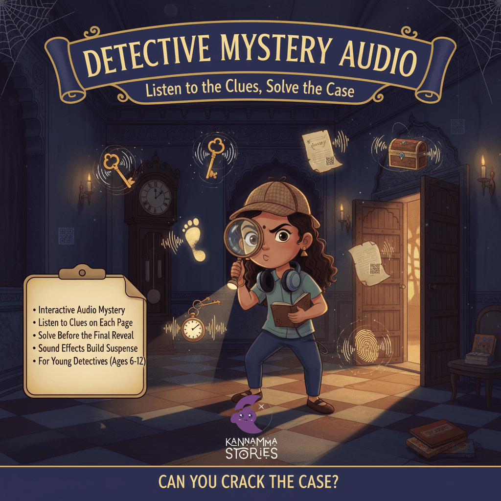 Detective Mystery Audio -- personalized by Kannamma Stories