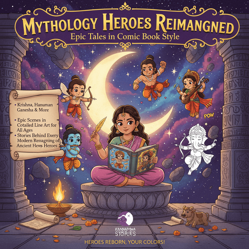 Mythology Heroes Reimagined -- personalized by Kannamma Stories